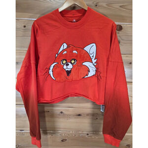 Disney Spirit Jersey Cat Freakin Adorable Cropped Women Large Orange